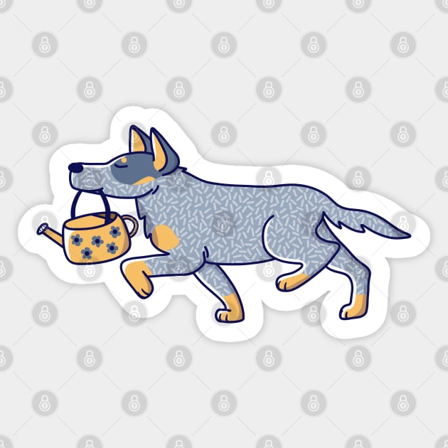 Gardener Blue Heeler Sticker by Wlaurence